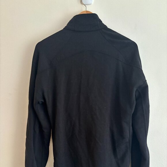 $350 Icebreaker Asymmetrical Black Merino Wool Zippered Jacket- Medium - Picture 10 of 10